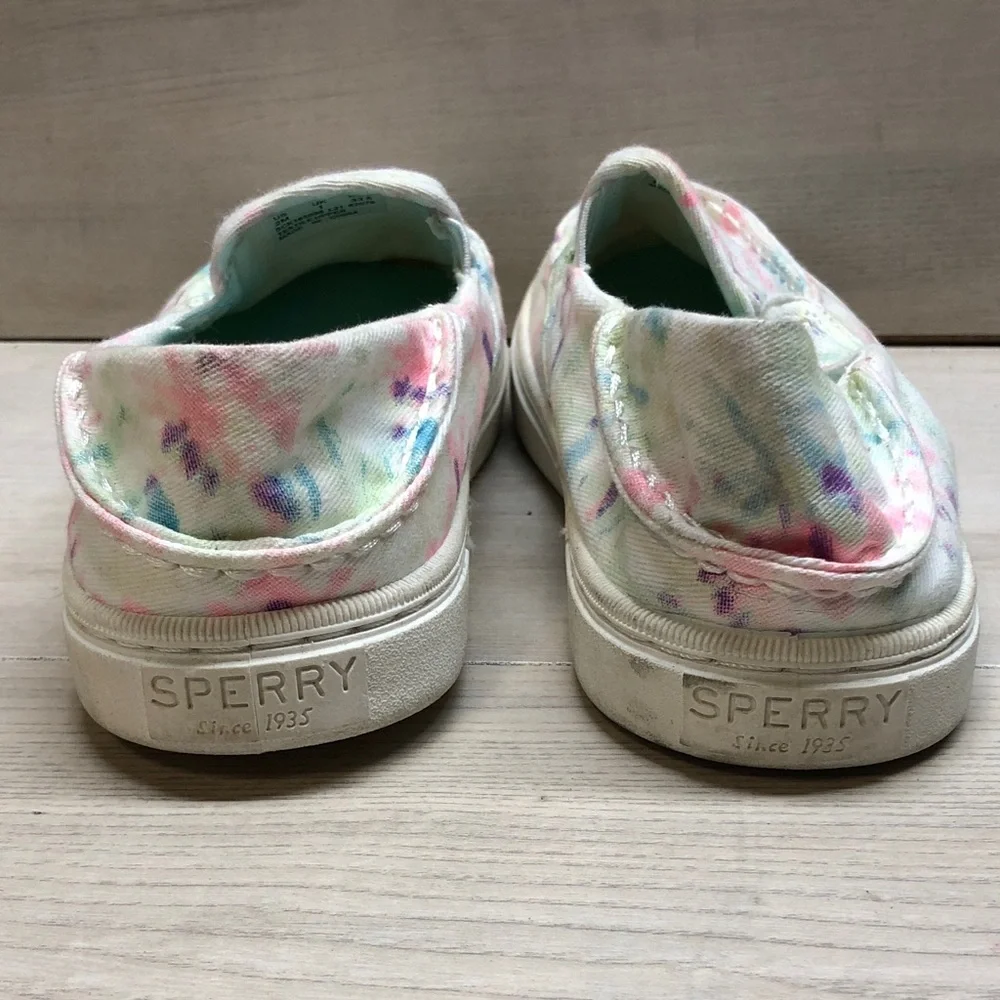 Sperry Pastel Floral Tie-Dye Slip-On Shoes #1522